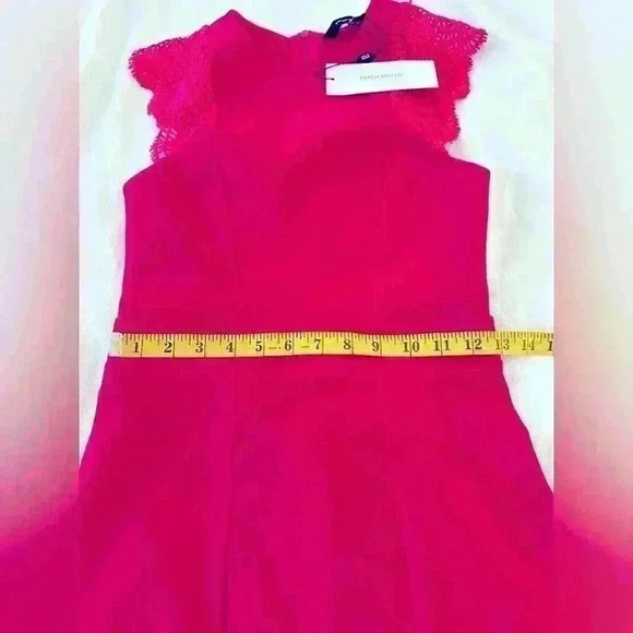 Karen Miller Lace Sleeve Jersey Pencil Midi Dress Size 4 - Picture 6 of 9